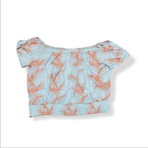 Forever 21 plus size palm leaf print top